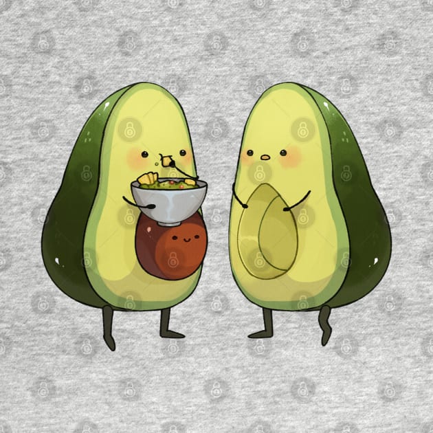 Incredibly Cute Avocado Eating Some Guacamole by TheCuteStore